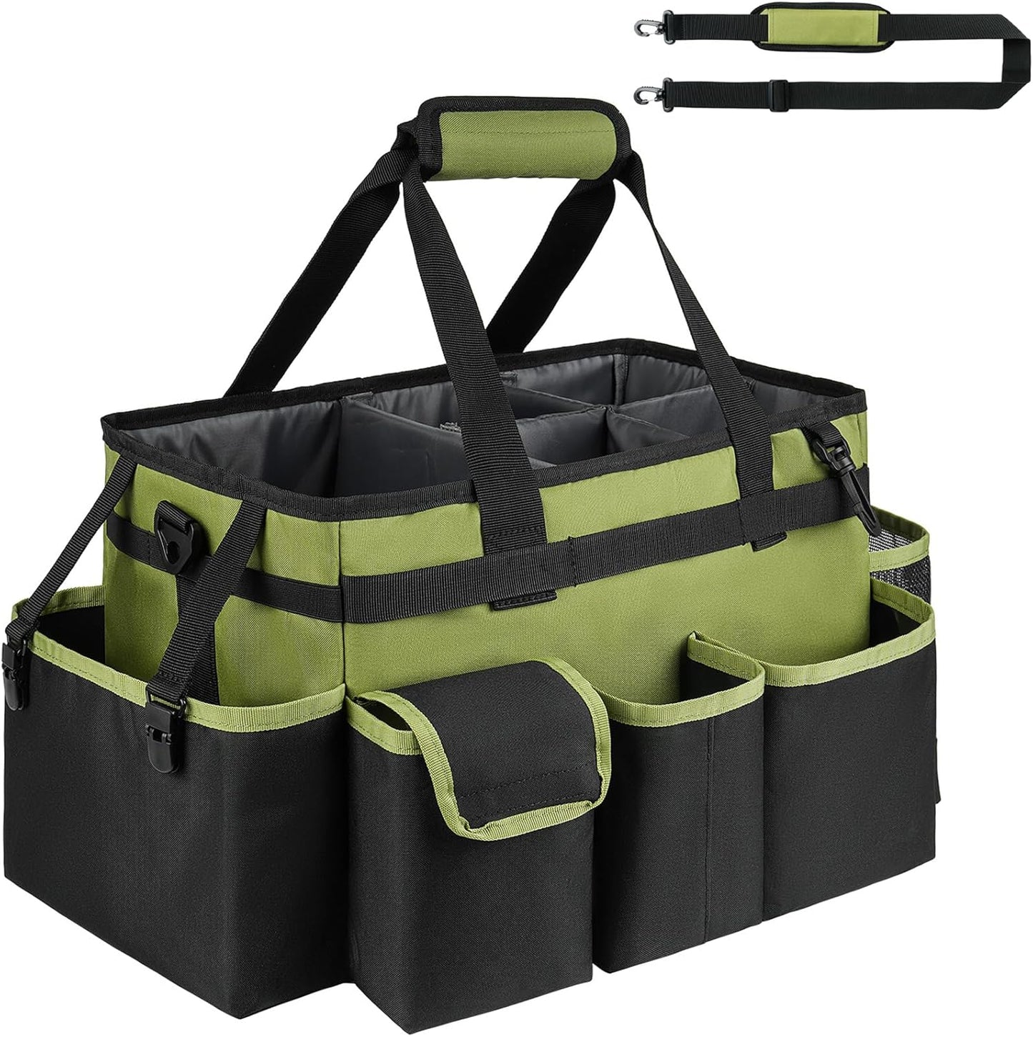 Cleaning Caddy,Cleaning Bag for Housekeepers,Cleaning Supplies Organizer with Handle,Black