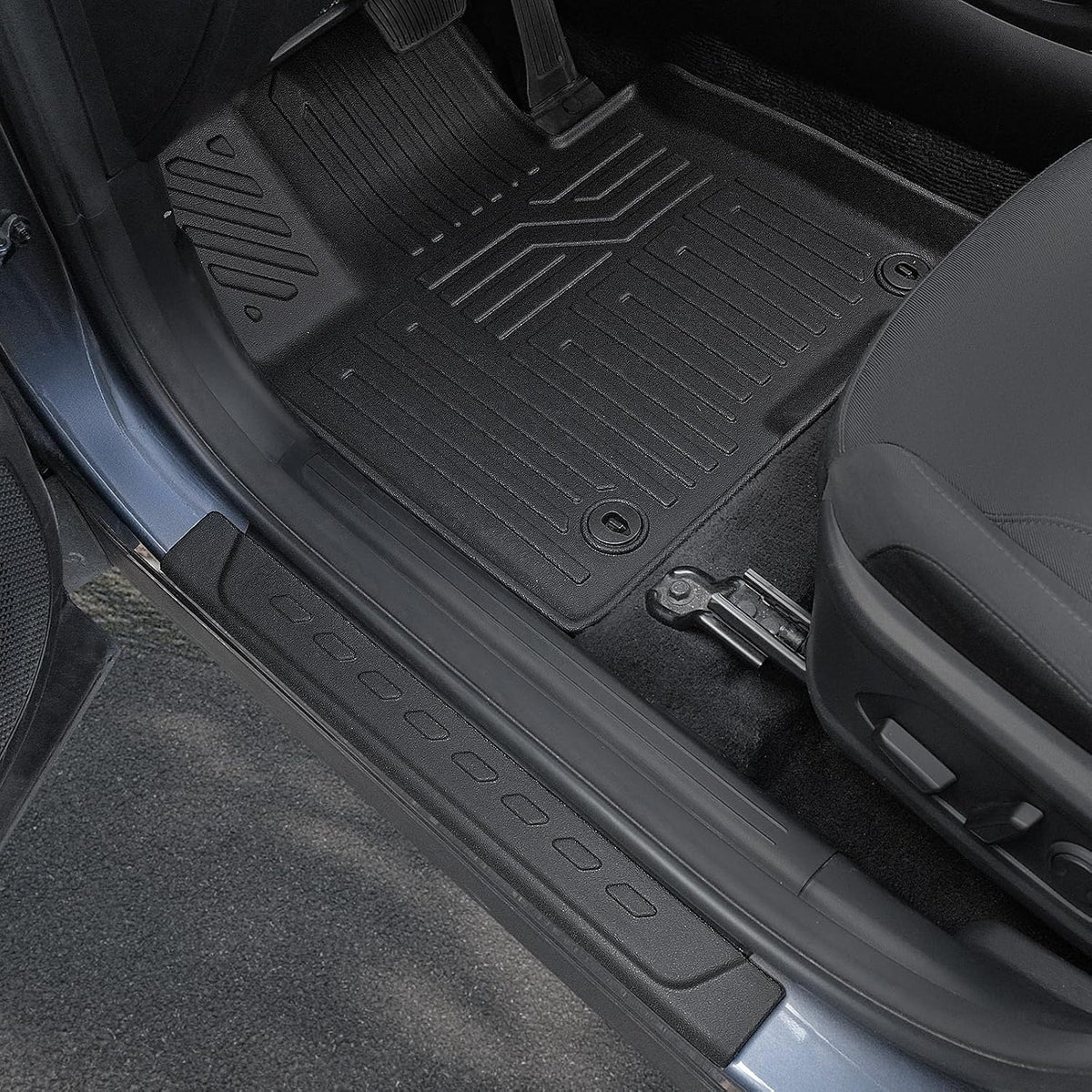 Floor Mats for Hyundai Elantra Gas 2021-2026, All Weather Floor Mats Trunk Cargo Liner and Door Sill Guards Accessories, Full Coverage Set (Not fit Hybrid Models)