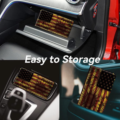 Car Registration and Insurance Holder, Leather Car Glove Box Organizer, Cool Car Accessories for ID, Driver's License Cards & Essential Document, business cards, Men&Women, Retro Audio Cassette