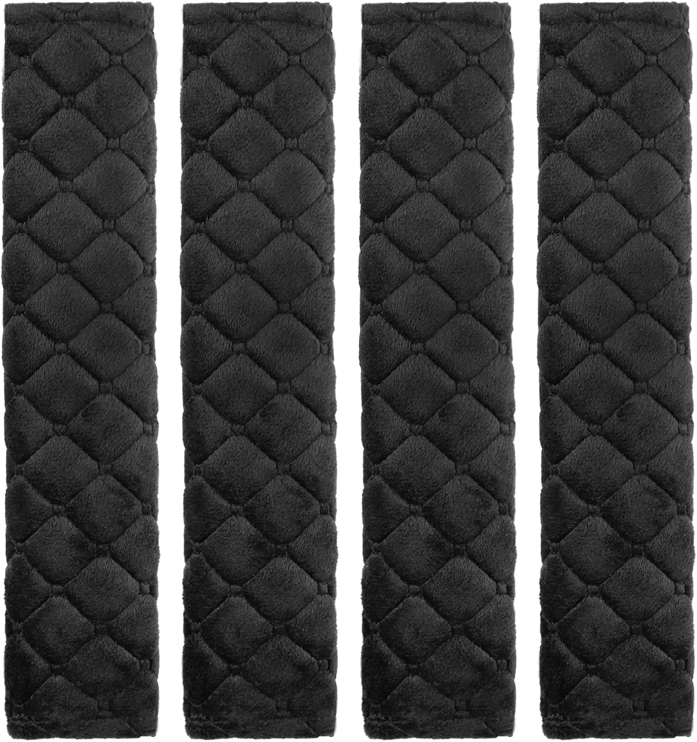 Tatuo 4 Pack Seat Belt Cover Extra Long Seat Belt Pads for Car Soft Comfort Shoulder Strap Covers Harness Pads Helps Protect Your Neck and Shoulder(10.6 Inch,Black)