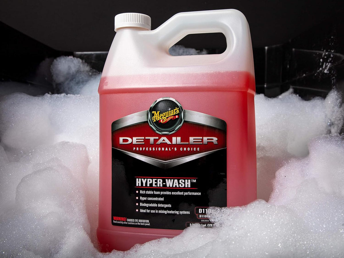 Meguiar's Shampoo Plus, Lubricating Car Wash Soap Lifts Dirt and Grime Off Car Surfaces, Cleans Paint Without Swirling or Scratching, Deepens Gloss and Boosts Shine, 1 Gal