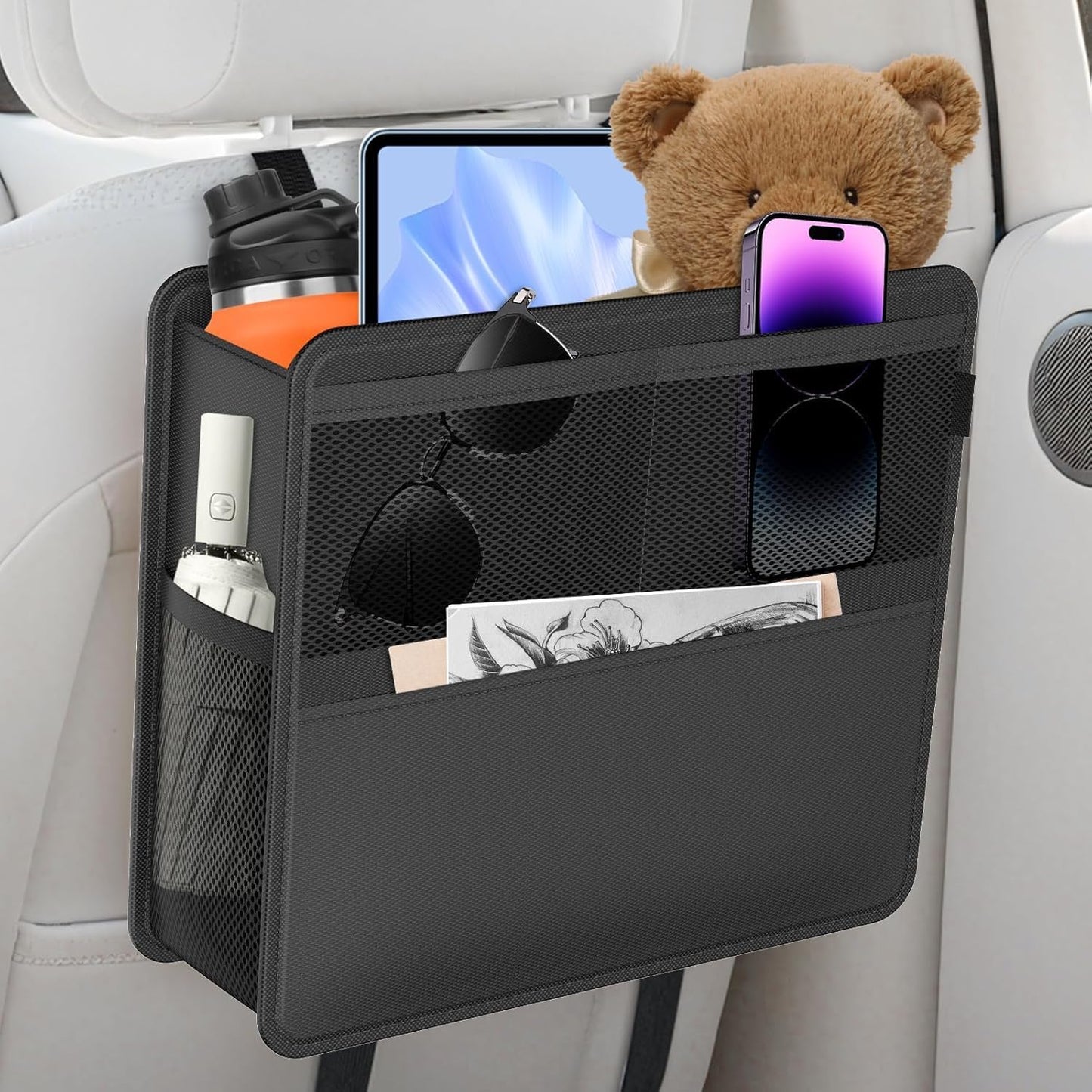FLORICH Car Seat Gap Filler, Pro-Seats Gap Filler Organizer and Storages 2-in-1, Premium Leather Center Console Organizer, Car Organizer Front Seat Universal Fit for Car SUV Truck