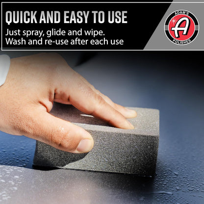 Adam's Polishes Detail Spray & Clay Block Kit- Reusable Hybrid Clay Bar Sponge that Removes Embedded Residues Like Brake Dust, Paint Overspray, & Industrial Fallout from Your Car, Truck, Van, or RV
