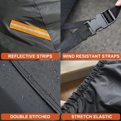 Kayme Sedan Car Cover Waterproof All Weather for Automobiles - See Vehicle Size Chart for Accurate Fit - Outdoor Full Exterior Cover Sun Rain Snow UV Protection with Zipper. Size A4 (See Size Chart)