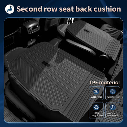 2026 Palisade Floor Mats Only Hybrid 7-Seat All Weather TPE Cargo Mat with Backrest Mat for Hyundai Palisade Accessories 2026 SEL/SEL Premium/Limited/Calligraphy