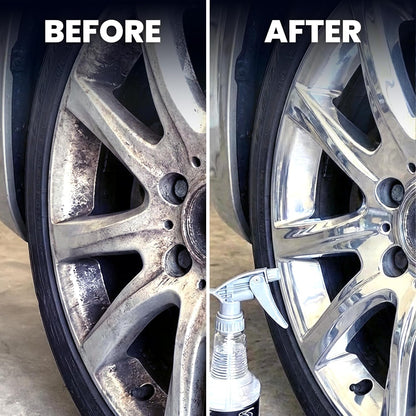 LANE'S New Aluminum Car Wheel Cleaner | Acid Rim Cleaner and Brightener | Brake Dust, Oxidation & Rust Remover for Motorcycles, Cars, Trucks | Shines & Eliminates Hard Scrubbing | 16oz
