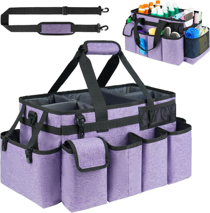 Cleaning Caddy,Cleaning Bag for Housekeepers,Cleaning Supplies Organizer with Handle,Black