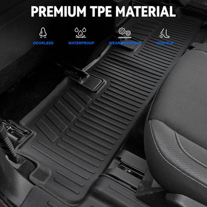 Floor Mats Set for Nissan Rogue 2026 2025 2024-2021 Accessories, Full Coverage All Weather Floor Mats Cargo Mat with Backrest Protectors & Door Sill Guards (Not for Sport)