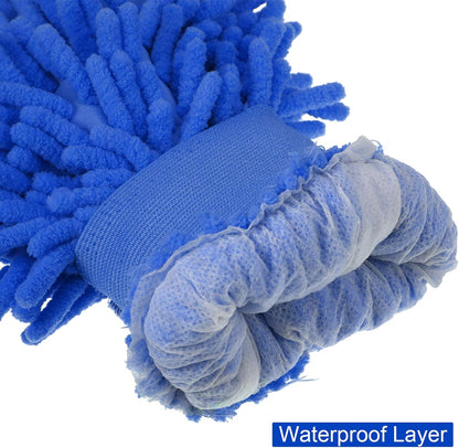 BBTO 5 Pieces Car Wash Mitts Microfiber Chenille Scratch Free Car Wash Gloves Absorbent Double Sided Drying Mitts Microfiber Swirl Free Clean Brush Truck SUV Motorcycles Home Dusting 10.24'' x 6.69''