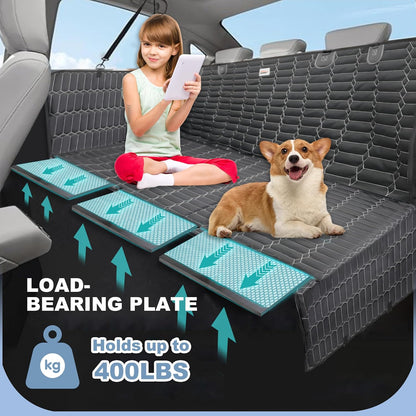 Reliadura SUV Cargo Liner for Dogs, Waterproof Dog Trunk Cover with Bumper Flap Protector, Pet Cargo Mat for SUVs Sedans Vans, Non-Slip Scratchproof Dog Seat Cover, Large Size Universal Fit