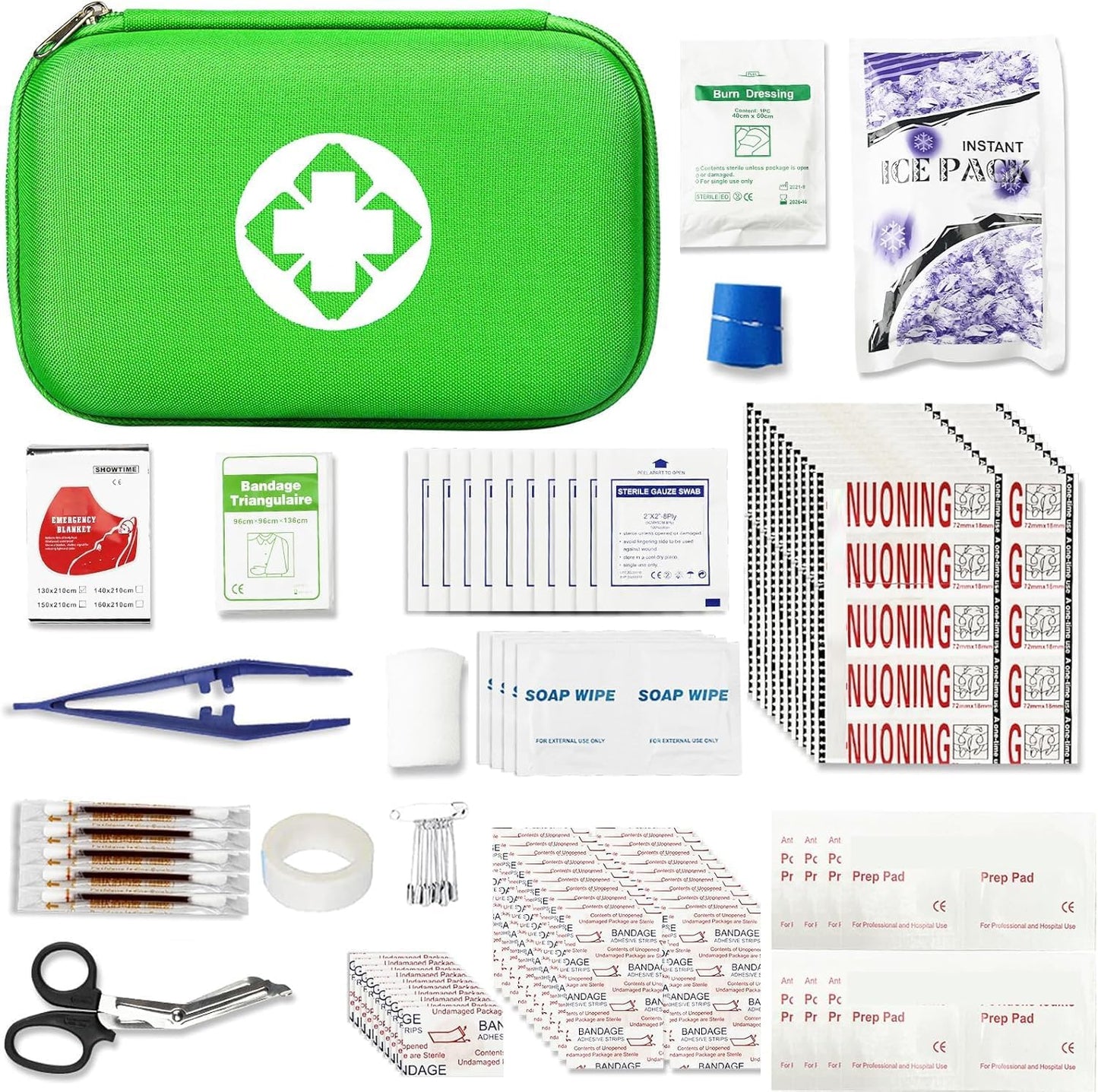 276PCS First Aid Kit Home Car Camping Hiking Emergency Supplies Small Compact Lovely Bag for School Outdoor, Basic Outdoor Essentials Survival Kit for Travel AMORNING