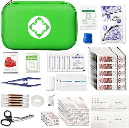 276PCS First Aid Kit Home Car Camping Hiking Emergency Supplies Small Compact Lovely Bag for School Outdoor, Basic Outdoor Essentials Survival Kit for Travel AMORNING