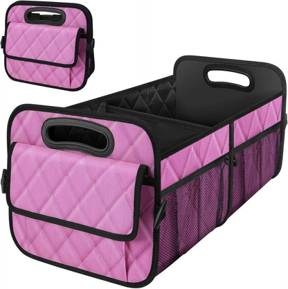 Deosk Car Trunk Organizer for SUV, Car Organizers and Storage with Reinforced Handles, Car Accessories for Women/Men 50LWaterproof Polyester Trunk Organizer, Black