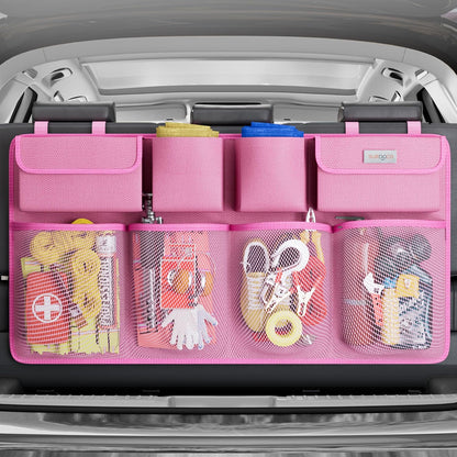 SURDOCA Car Trunk Organizer, LARGE CAPACITY Car Storage Bag with 8 Pockets, 7X Upgraded Trunk Storage Organizer for Car, SUV, Truck, MPV