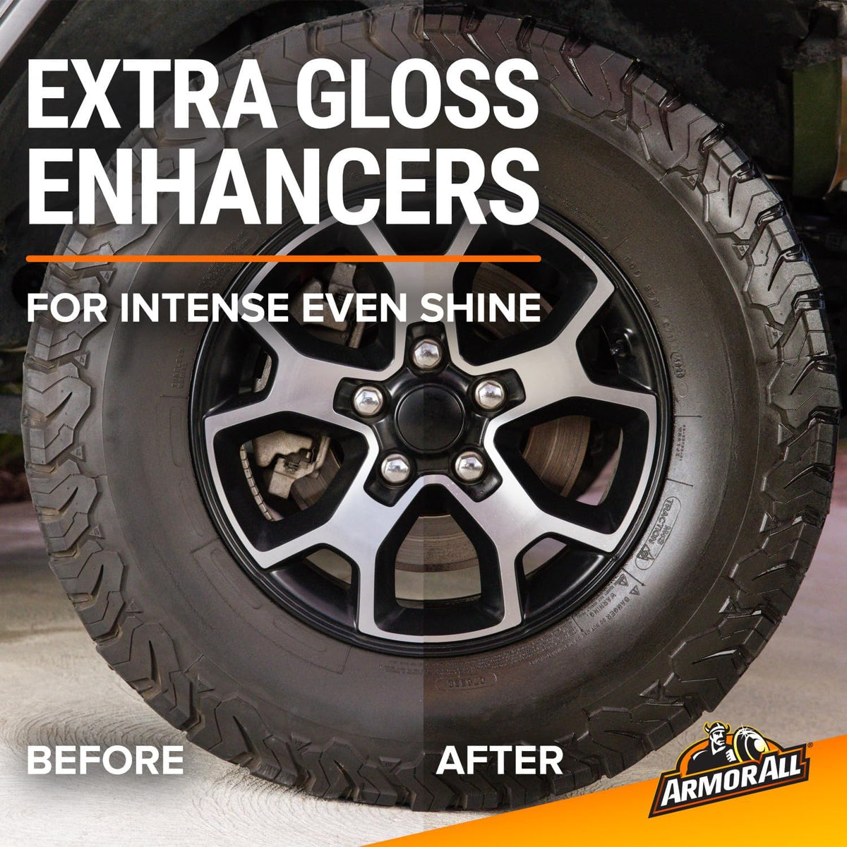 Armor All Car Tire Shine, One-Step Tire Shine Spray for Precise, Even Shine and Minimal Overspray, 2 Count