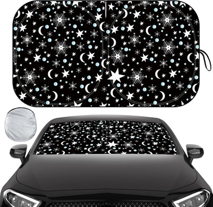 Iridescent Sun Shade for Car Windshield, Foldable Universal Car Windshield Upgrade Sunshade Enhanced UV Rays Reflective Sun Visor Shade Keeps Vehicle Cool