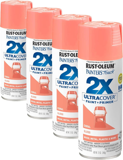 Rust-Oleum 334029 Painter's Touch 2X Ultra Cover Spray Paint, 12 oz, Gloss Clear - Colors B