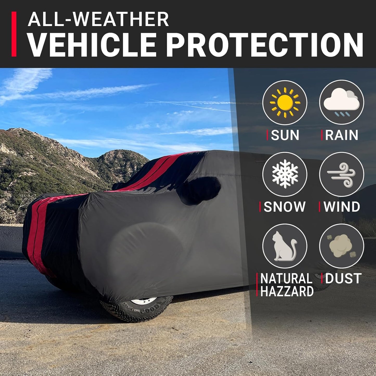 iCarCover Premium Car Cover for 1970-1972 Chevy Monte Carlo Heavy Duty Waterproof All-Weather Automobiles Custom Fit Indoor Outdoor UV Snow Protection Covers with Straps and Bag - Colors C