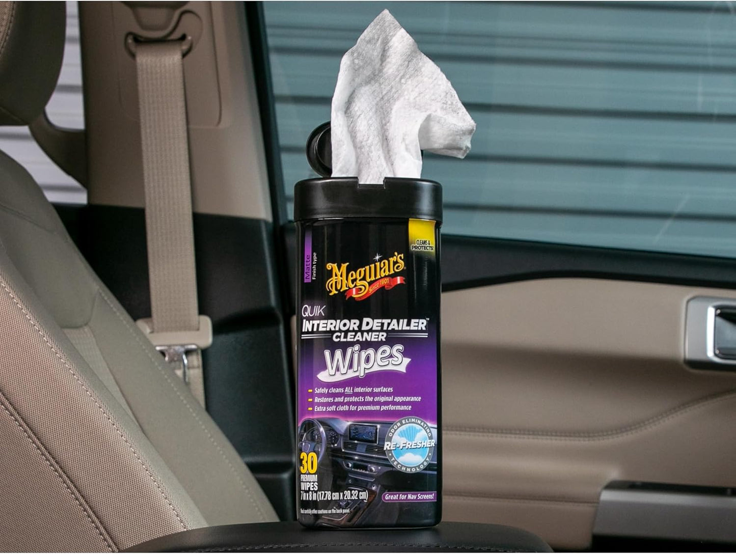 Meguiar's Quik Interior Detailer Cleaner, Quick Detailer Spray Cleans And Refresh Car Interiors, Use On Plastics, Leather & Rubber, Dashboards, Trim In Cars, Trucks & Suvs - 24 Oz Spray Bottle