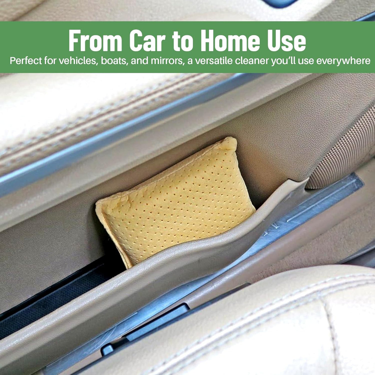 Evelots Windshield Cleaner Tool 2-Pack - Car Window & Glass Cleaning Tool, Inside Windshield Cleaner, Auto Windshield Cleaning Kit for Interior Car Windows - Yellow