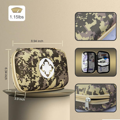 276PCS First Aid Kit Home Car Camping Hiking Emergency Supplies Small Compact Lovely Bag for School Outdoor, Basic Outdoor Essentials Survival Kit for Travel AMORNING