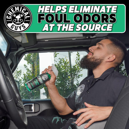 Chemical Guys New Car Smell Air Freshener and Premium Odor Eliminator Refreshes & Neutralizes Odors, Great Car Fresheners for Trucks, SUVs, RVs, and More - 16 Fl Oz (Pack of 2)