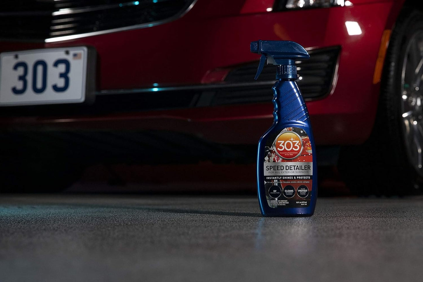 303 Products Speed Detailer - For All Exterior Automotive Surfaces - Instantly Shines And Protects Paint - Cleans Between Washes - UV Protection, 16 fl. oz. (30216CSR) Packaging May Vary