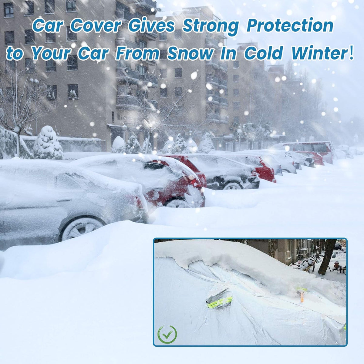 Car Cover, SUV Waterproof Car Covers for Automobiles All Weather Season UV Hail Protection Snowproof Full Car Cover, Outdoor Full Cover Universal Fit SUV Up to 190’’
