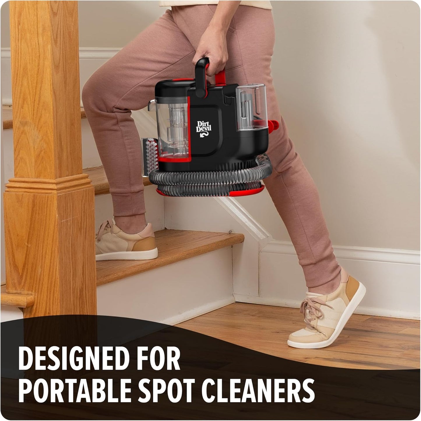 Dirt Devil Portable Spot Cleaner Machine for Carpet and Upholstery, Powerful Suction Spot Cleaning Machine with Versatile Tools, Pair with Dirt Devil Portable Cleaner Solution