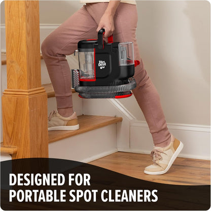 Dirt Devil Portable Spot Cleaner Machine for Carpet and Upholstery, Powerful Suction Spot Cleaning Machine with Versatile Tools, Pair with Dirt Devil Portable Cleaner Solution