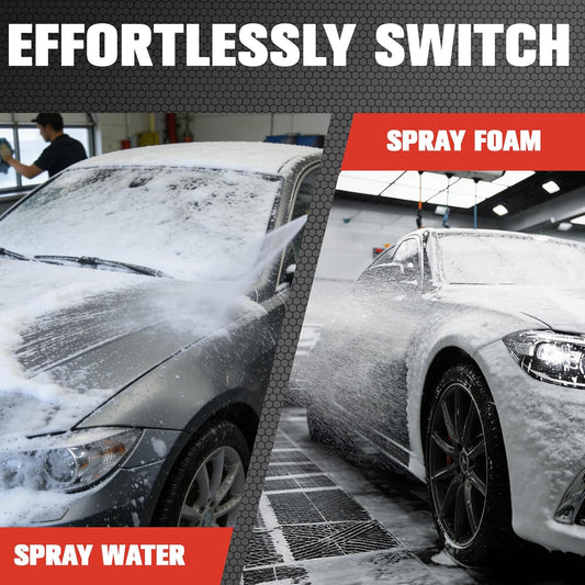 Pressure Washer Foam Cannon Gun & Sprayer Kit, Car Wash Kit, 5 Adjustable Nozzles, 1/4" Quick Connect, Fits for 1000-4000 PSI, Includes Foam Sprayer & Accessories