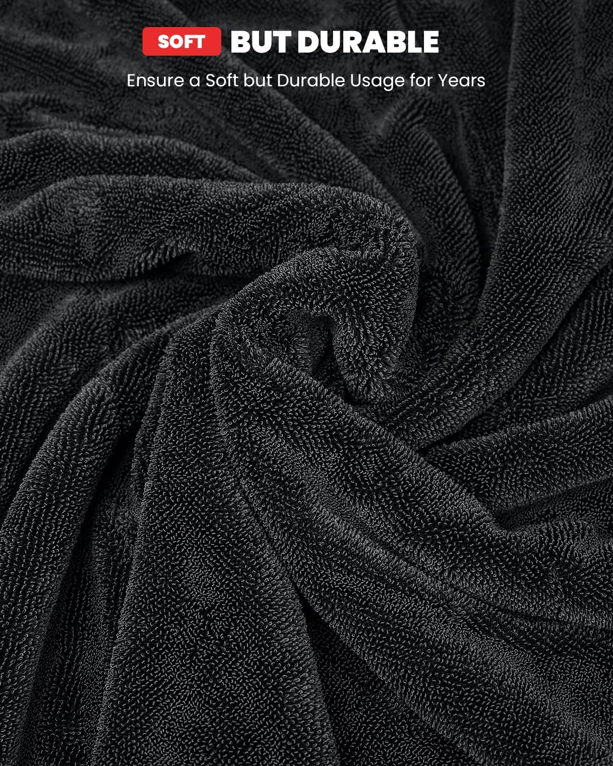 LASFIT Drying Towel, [2025 Upgraded] Large Super Absorbent Car Drying Towel for Car Detailing Streak Free, XL 1300 GSM Premium Ultra Soft Microfiber, Twisted-Loop Microfiber Towels for Cars