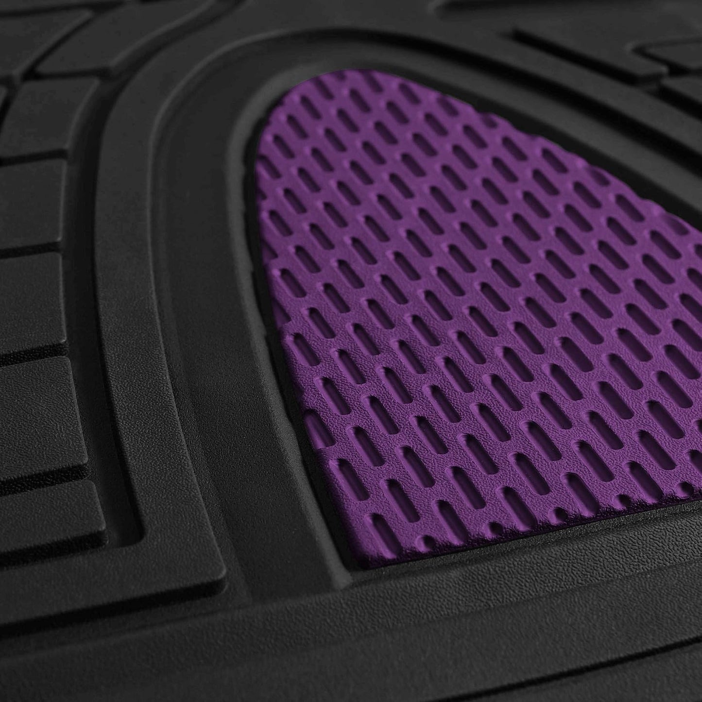 FH Group Automotive Floor Mats - Heavy-Duty Rubber Floor Mats for Cars, Universal Fit Full Set, Climaproof & Trimmable Floor Mats for Most Sedan, SUV, Truck, Black