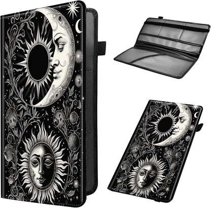 Car Registration and Insurance Holder, Leather Car Glove Box Organizer, Cool Car Accessories for ID, Driver's License Cards & Essential Document, business cards, Men&Women, Retro Audio Cassette