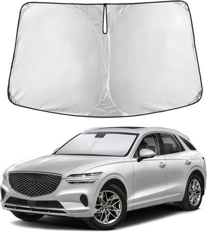 EcoNour Car Windshield Sun Shade | 2025 Upgraded Innovative No-Light-Pass Technology for Maximum Coverage | Foldable Sun Shade Keeps Your Vehicle Cool | Must-Have Car Accessories | Small (59" x 29") - Colors N