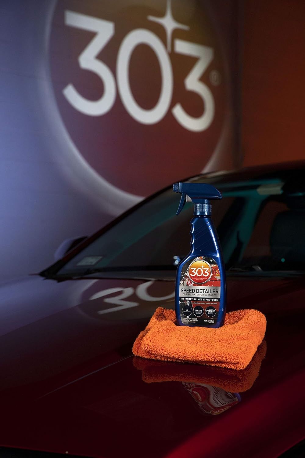 303 Products Speed Detailer - For All Exterior Automotive Surfaces - Instantly Shines And Protects Paint - Cleans Between Washes - UV Protection, 16 fl. oz. (30216CSR) Packaging May Vary