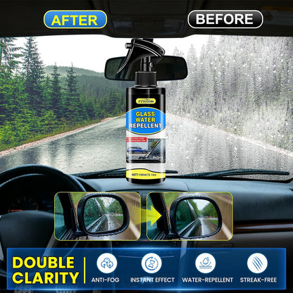 CYTITZHEN Water Repellent & Anti-Fog Spray for Quick Car Interior & Exterior Glass Care - Long-Lasting Hydrophobic Coating for Windshield, Windows, Mirrors & Helmets - Pack of 2