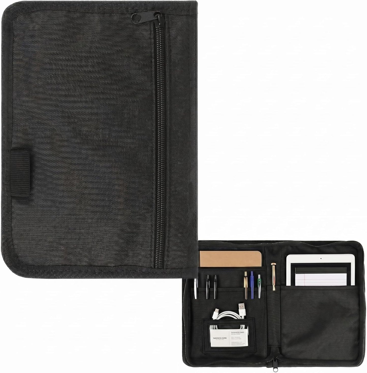 GLEAVI Car Glove Box Organizer, 9.4x6.9 Inch Heat-Resistant Oxford Vehicle Registration and Insurance Document Holder, Universal Auto Owners Manual Case with Full-Surround Zipper for Truck
