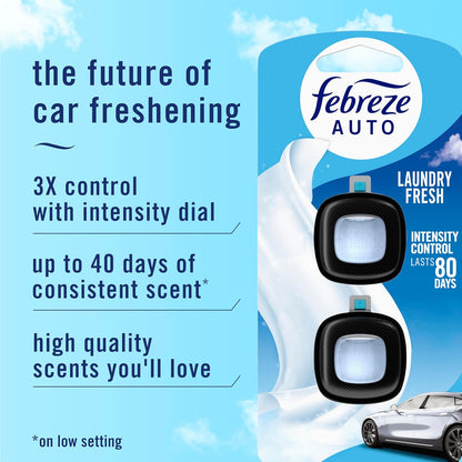 Febreze Car Vent Clips Air Freshener Smoke Odor Eliminator, Citrus Scent 2 Pack