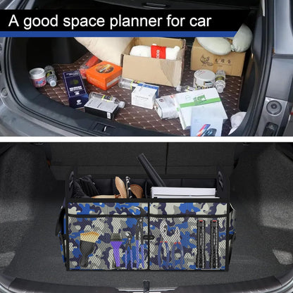 Femuar Car Trunk Organizer with Large Capacity Waterproof Car Accessories for Women & Men, Collapsible Trunk Organizer for Suv/Jeep/Sedan,Tools (Black, Standard)