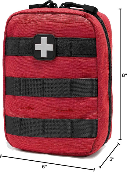 Carlebben EMT Pouch MOLLE Ifak Pouch Tactical MOLLE Medical First Aid Kit Utility Pouch (With Medical Supplies)