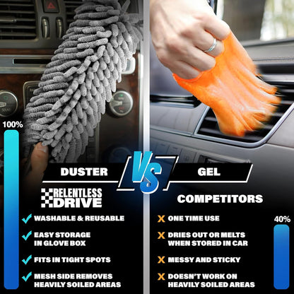Professional Car Duster Interior - Car Accessories for Women and Men (Lint & Scratch Free)