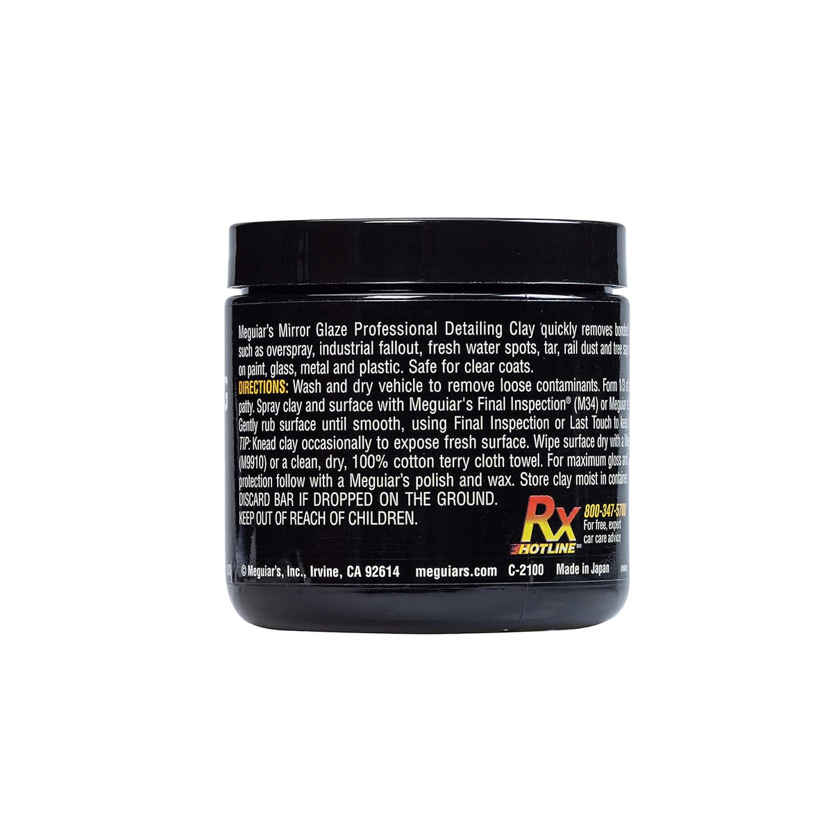 Meguiar's Professional Detailing Clay, Mild, C2000 - Car Clay Bar Safely Removes Contaminants Bonded on Paint for a Smooth, Glossy Finish - Premium Clay Bars Auto Detailing and Paint Prep, 200 Grams