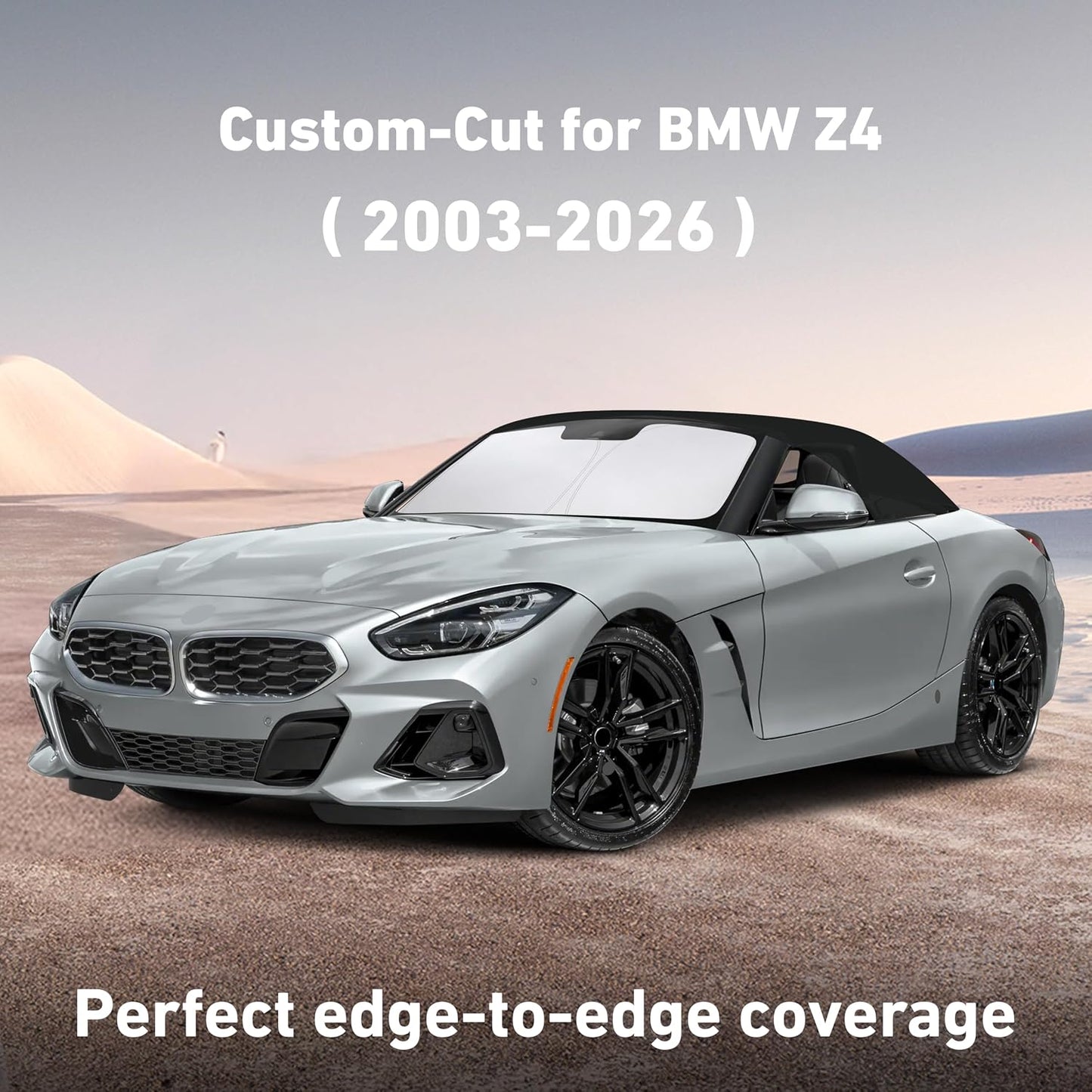 EcoNour Car Windshield Sun Shade | 2025 Upgraded Innovative No-Light-Pass Technology for Maximum Coverage | Foldable Sun Shade Keeps Your Vehicle Cool | Must-Have Car Accessories | Small (59" x 29") - Colors A