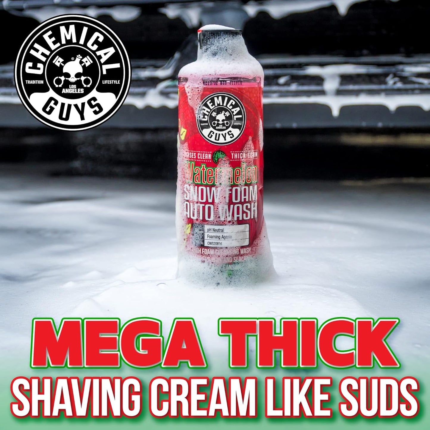 Chemical Guys Car Wash Soap for Foam Cannon or Bucket, Honeydew Snow Foam Car Wash Soap for Trucks, Motorcycles, RVs & More, Super Suds, Honeydew Scent - 128 oz (1 Gallon)