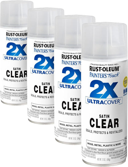 Rust-Oleum 334029 Painter's Touch 2X Ultra Cover Spray Paint, 12 oz, Gloss Clear - Colors B