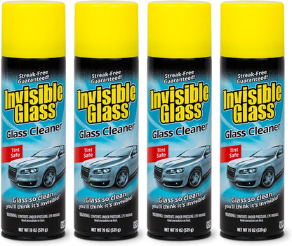 Invisible Glass 91164-6PK Premium Aerosol Glass Cleaner Spray for Car Windshields and Windows, Automotive and Home Window Cleaner, Streak-Free, Ammonia-Free, Tint-Safe – 19 oz (Pack of 6)