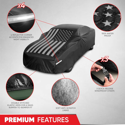 Motor Trend SafeKeeper Heavy Duty Car Cover Waterproof All Weather, Multi-Layered Truck SUV Car Cover for Snow Rain Sun UV Protection, Full Exterior Car Covers for Automobiles (Fits up to 190" Length)