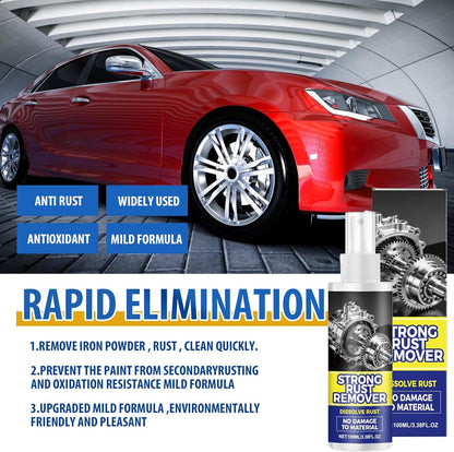 2Pcs Rust Remover Spray for Metal,2026 Upgrade Heavy Duty Metal,Multipurpose Rust Stain Remover Spray for Vehicles, Tools, Cars, Chains, Iron Out Rust Stain Remover