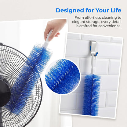 Bendable Microfiber Head, 2026 Fan Cleaner Brush Reusable Dust Remover Washable ldeal for Electric Fans Air Conditioning, Home Car Vents, Curtain (Mixed 2 Pcs)